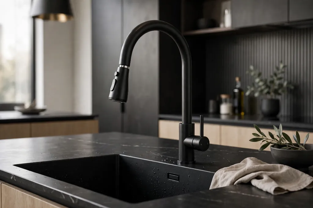 AQUA ZEN KITCHEN FAUCET BLACK 2.webp
